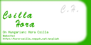 csilla hora business card